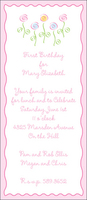 Pink Bordered Flower Party Invitations