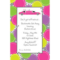 Bachlorette Limo Party Invitations