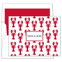 Lobster Foldover Note Cards