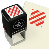 Striped Gift Tag Design Self-Inking Stamper