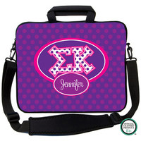 Sigma Kappa Letters on Dots Laptop Bag