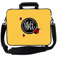 Ladybug Yellow Polka Dot Laptop Bag