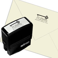 Skeleton Key Address Self-Inking Stamper