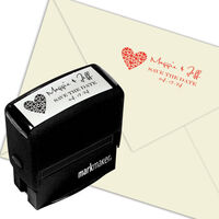 Petite Hearts Rectangle Self-Inking Stamper