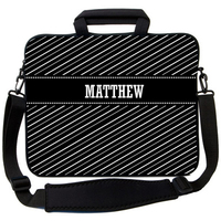 Black Stripe Laptop Bag
