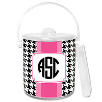 Alex Houndstooth Black Ice Bucket