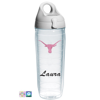 University of Texas Pink Personalized Water Bottle