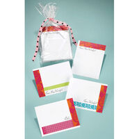 Trendy Patterned Note Pads with Peek-a-Boo Bag