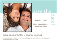Blue Around the Corner Photo Save the Date Announcement