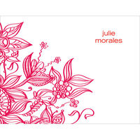 Pink Floral by Day Foldover Note Cards