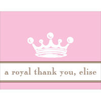 Pink Crown Foldover Note Cards