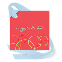Circles Gift Tags with Attached Ribbon