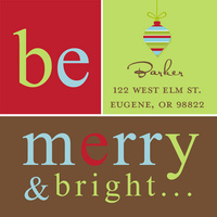 Be Merry Square Address Labels