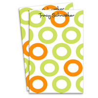 Tangerine and Lime Rings Notepads