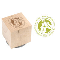 Holly Address Wood Block Rubber Stamp