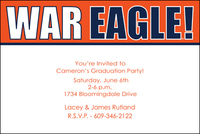 Auburn University War Eagle Invitations