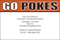 Oklahoma State University Go Pokes Invitations