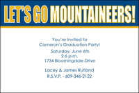 West Virginia University Let's Go Mountaineers Invitations