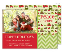 Green Tweed Holiday Photo Cards