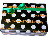Black Dots Personalized Gift Wrap