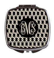 Black Chain Link Mirror Compact