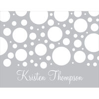 Silver Bubbles Foldover Note Cards