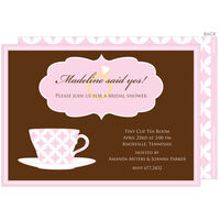 Pink Tea Cup Shower Invitations