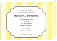 Elegant Yellow Pinstripe Invitations