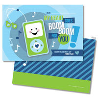 Blue iPod Valentine Exchange Cards