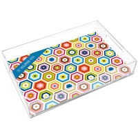 Honeycomb Large Lucite Tray by Jonathan Adler