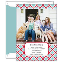 Red & Teal Kate Moving Photo Cards