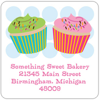 Square Cupcakes Address Labels
