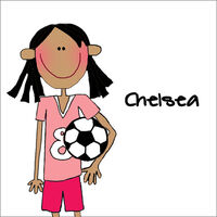 The Soccer Girl Square Gift Stickers
