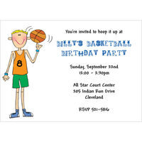 The Basketball Boy Birthday Invitations