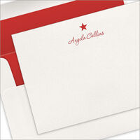 Star Flat Note Cards - Letterpress