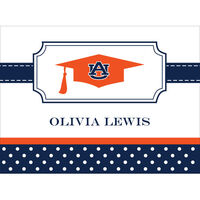 Auburn Dotted Border Foldover Note Cards