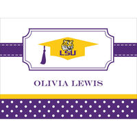Louisiana State Dotted Border Foldover Note Cards