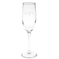 Monogrammed 8 oz. Crystal Champagne Flute Glass Set of 4