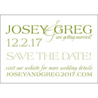 Petite Two Tone Green Save the Date Announcements
