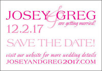 Petite Two Tone Pink Save the Date Announcements