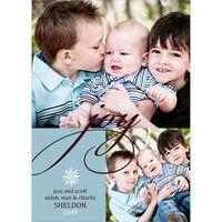 Blue Joy Holiday Photo Cards