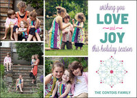Snowflake Dots Photo Holiday Cards