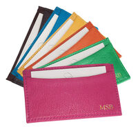 Personalized Bright Leather Card Case