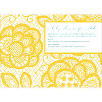 Lacy Marigold Baby Shower Invitations