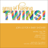 Twins Baby Shower Invitations
