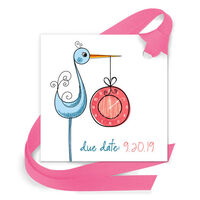 Baby Time Gift Tags with Attached Ribbon