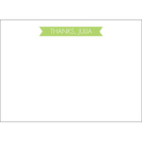 Green Banner Flat Note Cards