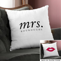 Hers Throw Pillow Cover