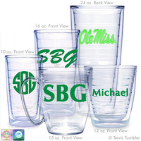 University of Mississippi Personalized Neon Green Tumblers
