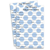Baby Blue Babysitters Notepads